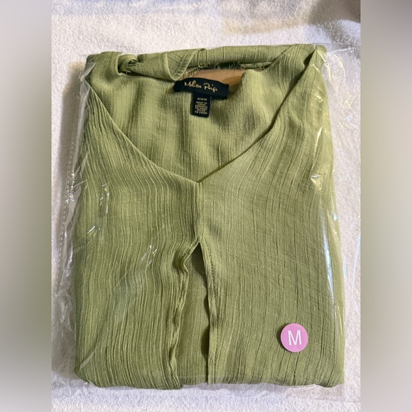 Melissa Paige Light Green Tank Top-Size M - Picture 8 of 9